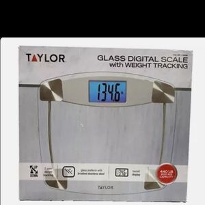 NIB Taylor Glass Digital Scale 440lb capacity bath room Scale